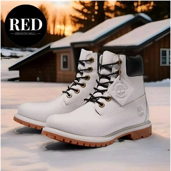 Timberland Shoes - Timberland Premium 6" Light Grey Waterproof Ankle Boots Shoes - Women's Size 7